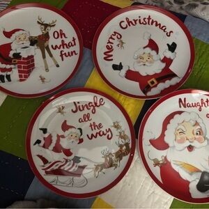 Pottery Barn Kids Ceramic Holiday Plates Set of 4